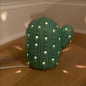 Green cactus lamp